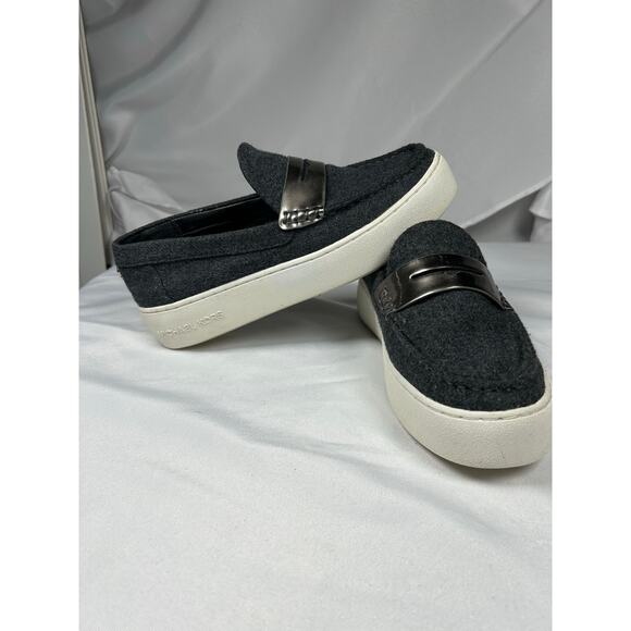 Michael Michael Kors Women's Slip On Metallic Trim Penny Loafers Size 6 - Picture 2 of 11